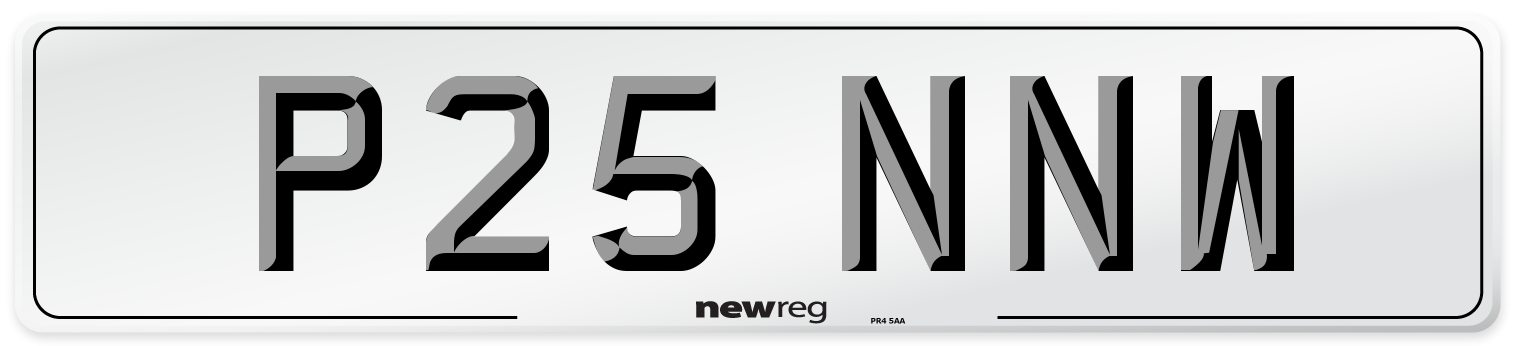 P25 NNW Number Plate from New Reg